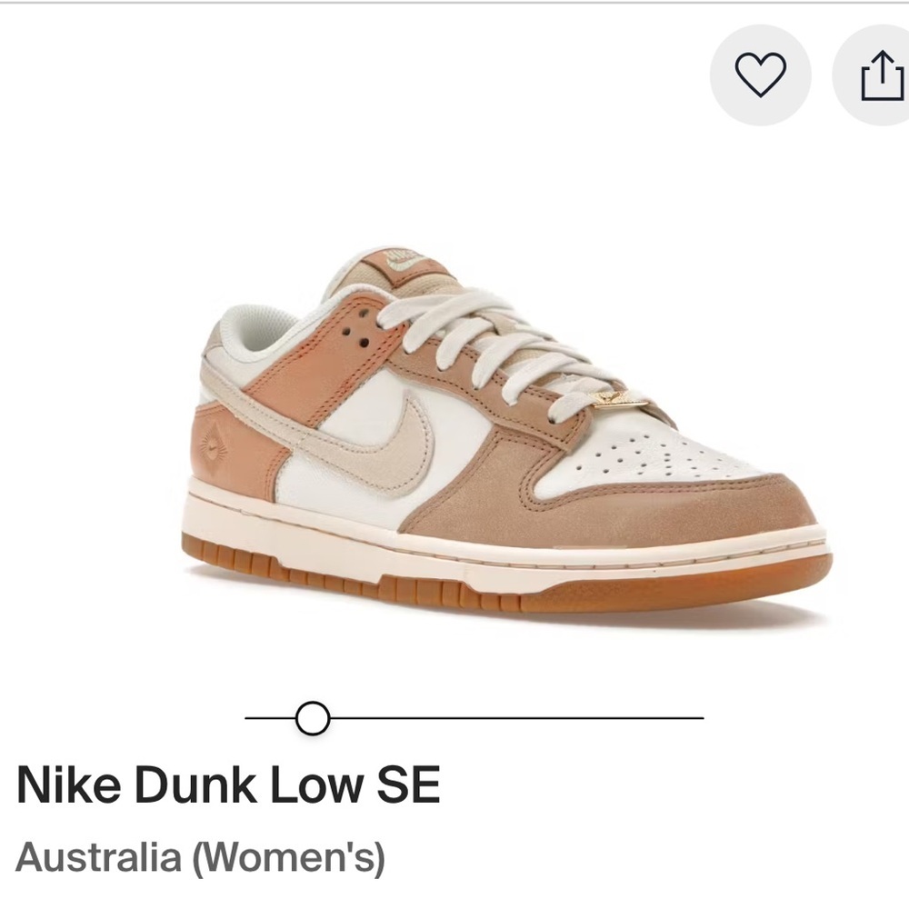 Nike Dunks Low Se Australia Women’s Shoes Size 8.5w Sail/Sandrift/Amber Brown View 2